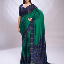 KALINI Geometric Printed Pure Silk Designer Saree-image-45