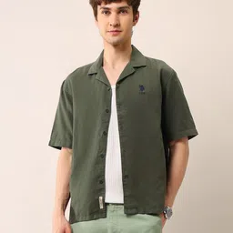 U.S. Polo Assn. Denim Co. Men Relaxed Fit Linen Casual Shirt-image-60