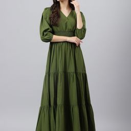 Raiyani Enterprise V-Neck Fit & Flare Maxi Dress-picture-34