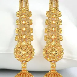 VIVASTRI Women Gold-Plated Alloy Jhumkas Earrings-picture-33