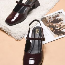 JM Looks Solid Block Sandals-15