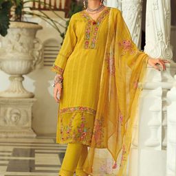 Varanga Women Floral Printed Regular Thread Work Pure Cotton Kurta-image-65