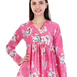 JAITRA APPARELS Women Floral Print Cotton Top-picture-53