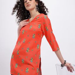 Anouk Rustic Floral Printed V-Neck Straight Kurti-picture-15