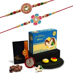 DeoDap Unisex 4 Pieces Rakhi Gift Set-image-71
