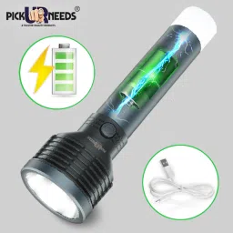 pick ur needs Lithium Battery Long Range Led Torch Light Rechargeable Pure Metal Body Torch image 3