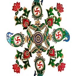 Kala Samarpan Green & Red Textured Festive Decors-picture-20