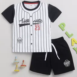 LITTLE NINJA Boys Printed T-shirt with Shorts-picture-58