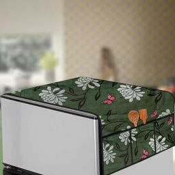 The Furnishing Tree Green Plastic Refrigerator Cover-image-93