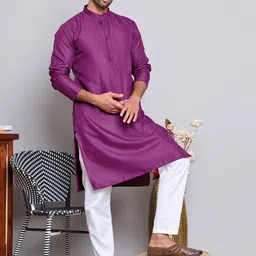 Jompers Men Solid Kurta with Pyjama-image-53