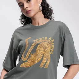 Street By Tokyo Talkies Women Graphic Printed Round Neck Oversized T-shirt-picture-4