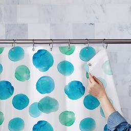 ArtzFolio Blue & White Printed Waterproof Shower Curtain-image-101