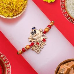 Ziory Gold-Toned & Red Thread Rakhi-image-68