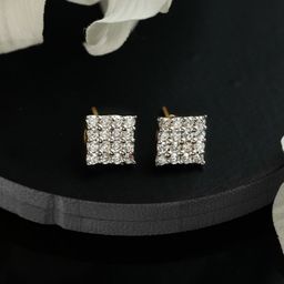 Priyaasi Gold-Plated Crystals Studded Contemporary Studs Earrings-46