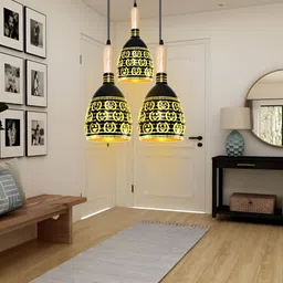 GAUVIK Black Printed Aluminium Ceiling Lamp-picture-17