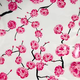 INDIAN ROYALS Pink & Black Floral Printed Self-Adhesive & Durable Wall Sticker-image-19
