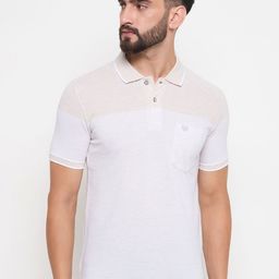 Duke Men Colourblocked Polo Collar Cotton T-shirt-picture-13