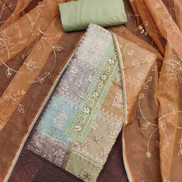 MANVAA Embroidered Sequinned Unstitched Dress Material-picture-41
