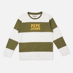 Pepe Jeans Boys Striped Round Neck Pure Cotton T-shirt-image-25