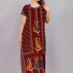 AAKARSHANA Printed Maxi Nightdress-picture-49
