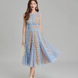JC Collection Women Ethnic Motifs Printed Sleeveless Fit & Flare Dress-image-30
