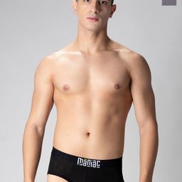 Maniac Men Pack Of 2 Mid Rise Basic Briefs MN25-2PCK-MODAL-BRIEF-BLK_GRY-S-picture-4