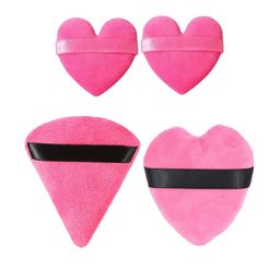 Facejewel Set Of 4 Big Triangle Heart Puff, Round Puff & Makeup Puff-12