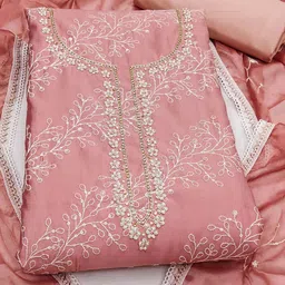 SHADOW & SAINING Embroidered Semi-Stitched Dress Material-picture-48