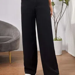 DIMPY GARMENTS Women Solid High-Rise Regular Trousers-image-98