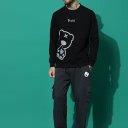 GRIFFEL Men Printed Oversized Tracksuits-picture-8
