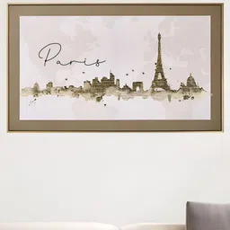 Home Centre Artistry Regalia White & Brown Canvas Wood Wall Photo Frames-image-10