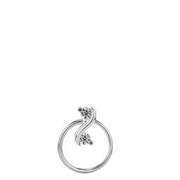 VALANOVA Women 14 Kt White Gold Lab Grown Diamond Nosepin 0.22 gm-image-83