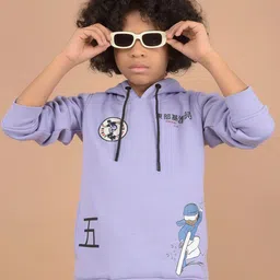 Crimsoune Club Boys Printed Long Sleeves Hooded Sweatshirt-image-10