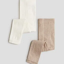 H&M Boys 2-Pack Ribbed Footless Tights-image-85