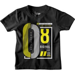 BonOrganik Boys Typography Printed Polo Collar Drop-Shoulder Sleeves Applique T-shirt-image-22