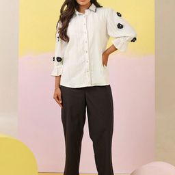 AUTUMN LANE Purna Monochrome Cotton Co-Ord Set-image-38