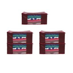 AMAK INC Maroon Fabric Multi-Utility Wardrobe Organisers-picture-27