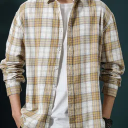 StyleCast x Revolte Men Gingham Checks Opaque Checked Casual Shirt-image-30