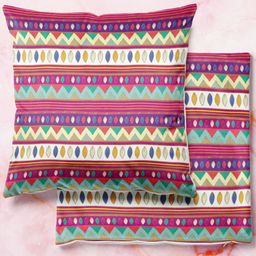 ArtzFolio Multicoloured Set of 2 Square Cushion Covers-image-80
