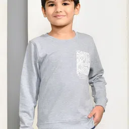 YOUMAA Boys Pullover Typography Printed Cotton Sweatshirt-image-69