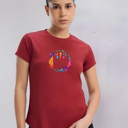 SZN Women Graphic Printed Round Neck T-shirt-image-101