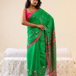 BUTA BUTI Floral Printed Pure Cotton Saree-picture-16