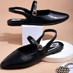 Stylestry Women Solid Pointed Toe Backstrap Mule-9