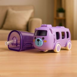 GUCHIGU Kids Purple & Black Printed Sipper Water Bottle 500ml-image-91