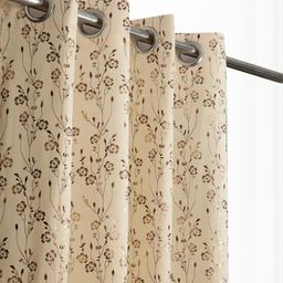 Myntra Elegant Homes Set of 3 Cream-Coloured Floral Long Door Curtain-picture-8