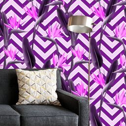 ArtzFolio Printed UV-Resistant Anti-Bacterial Bird Of Paradise Tropical Crane Flower Peel & Stick Wallpaper-image-3