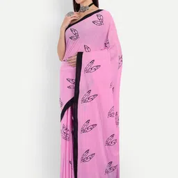 JAIPURI BLOCK PRINT Mulmul Cotton Block Print Saree image 2