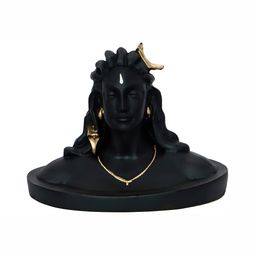 Navyaksh Black & Gold Toned Bhagwan Shiv Ji Showpiece image 2