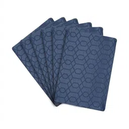 Saral Home 6Pcs Blue Textured Table Placemats-54