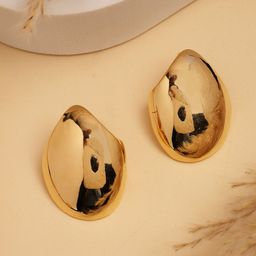DressBerry Gold-Plated Contemporary Shaped Drop Earrings-58